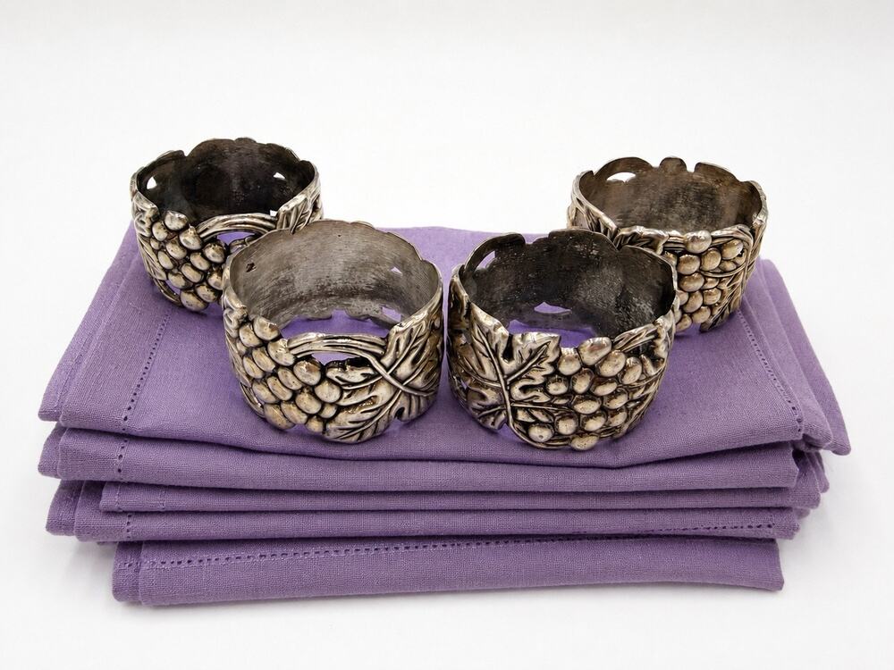 1990's Godinger Silver Art Co. Napkin Rings